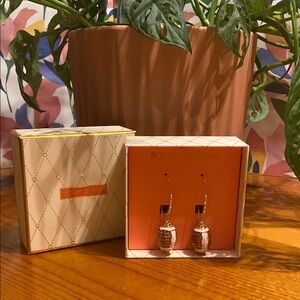 Betsey Johnson Mini Football Earrings